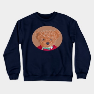 Vintage Retro Teddy Portrait Line Crewneck Sweatshirt